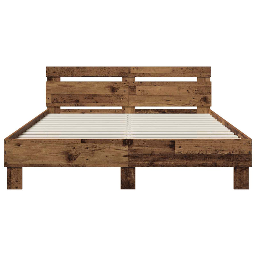 Bedframe Oud hout 120 x 190 cm Bewerkt hout