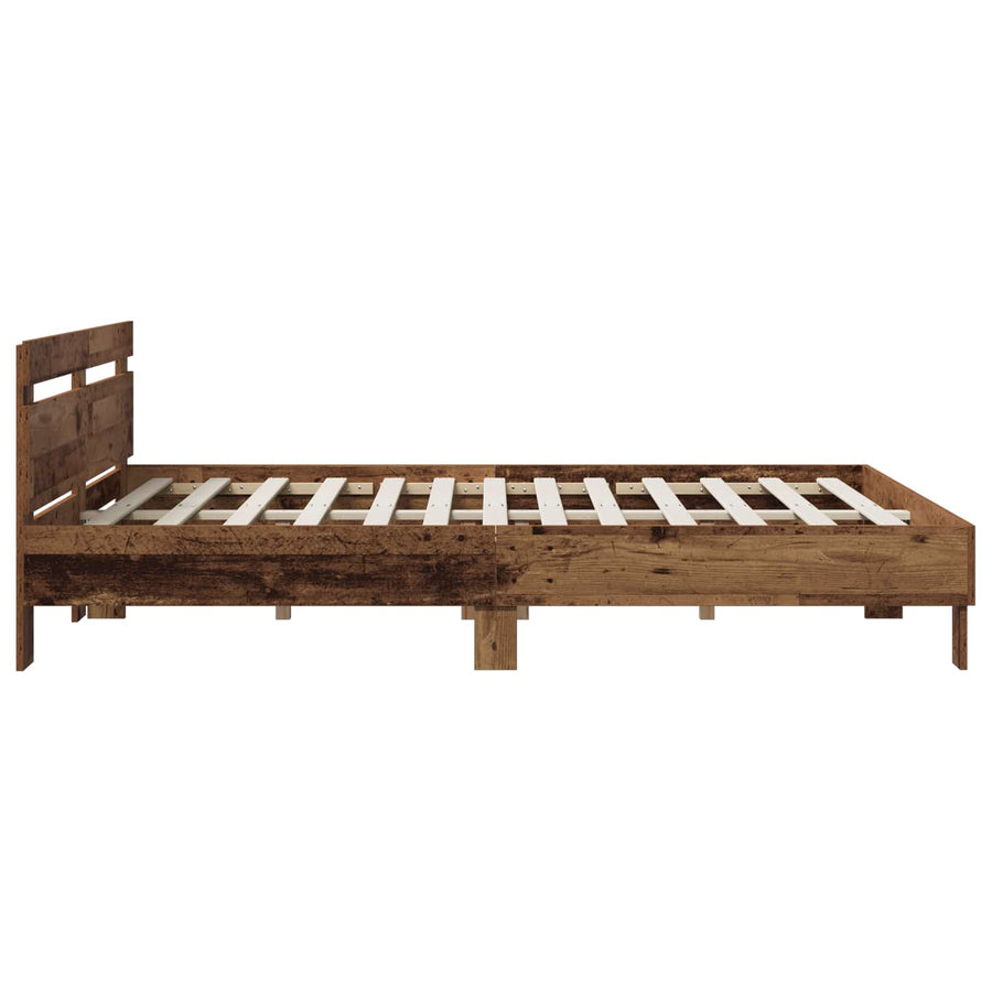 Bedframe Oud hout 120 x 190 cm Bewerkt hout
