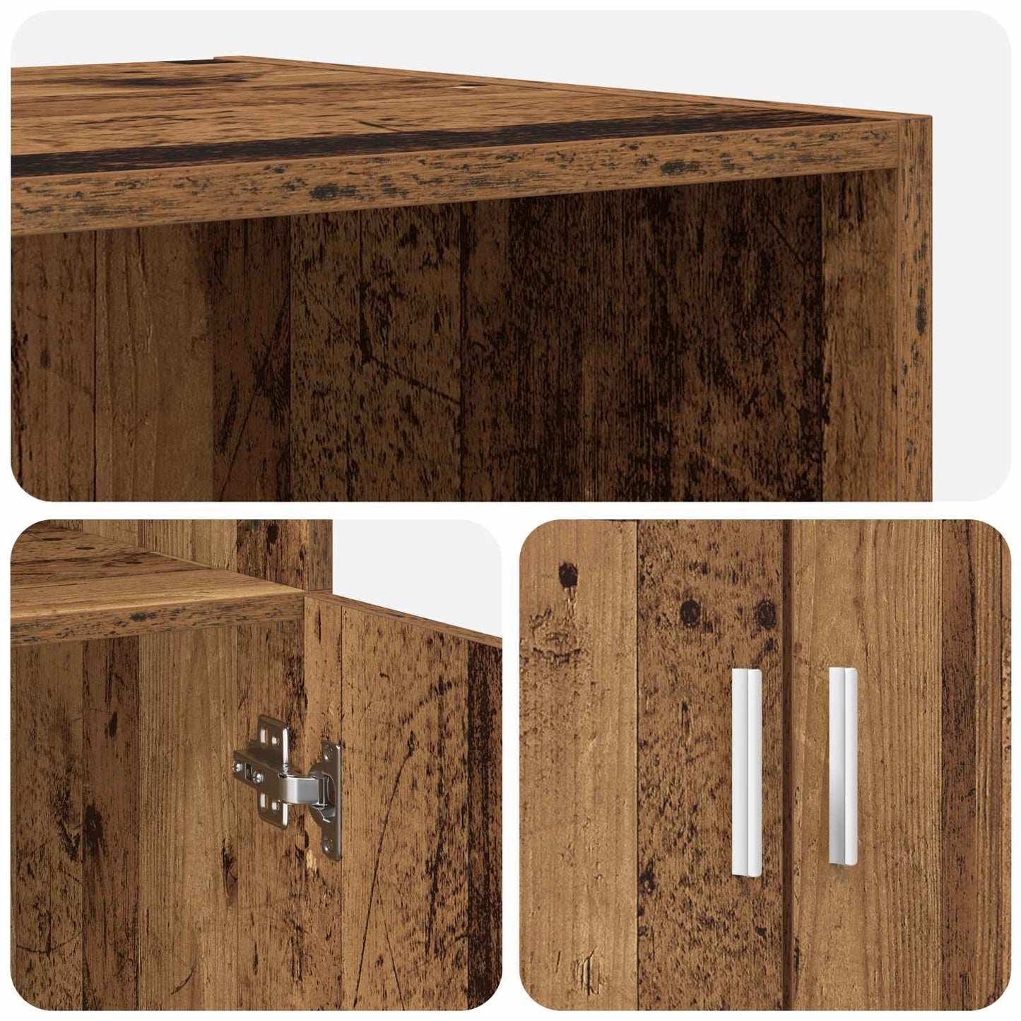 Hoge kast Oud hout 70 x 42,5 x 185 cm Bewerkt hout