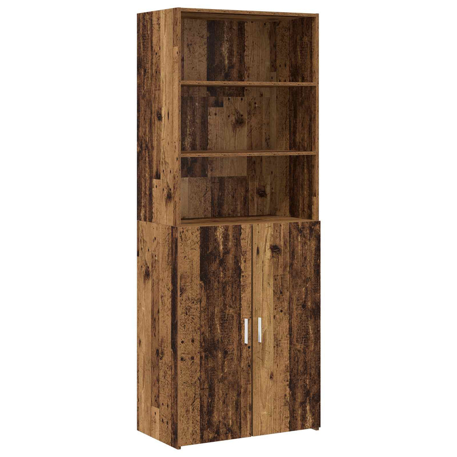 Hoge kast Oud hout 70 x 42,5 x 185 cm Bewerkt hout