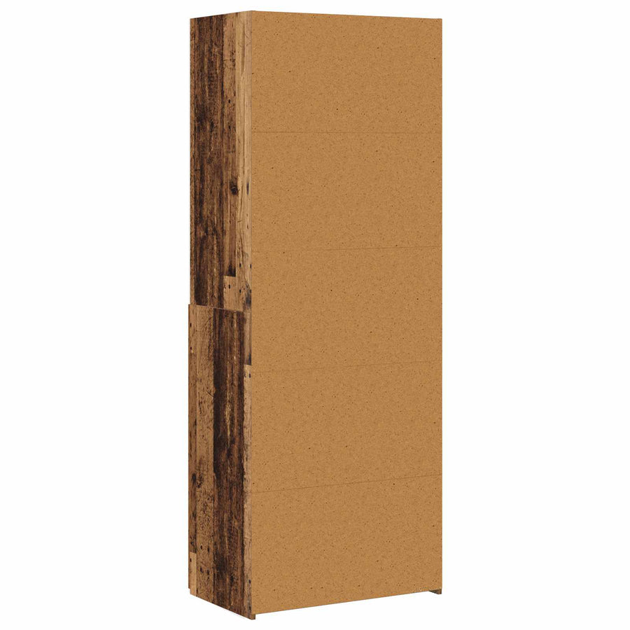 Hoge kast Oud hout 70 x 42,5 x 185 cm Bewerkt hout