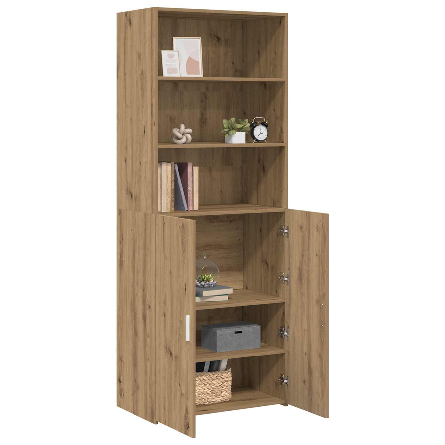 Hoge kast Artisanaal eiken 70 x 42,5 x 185 cm Bewerkt hout