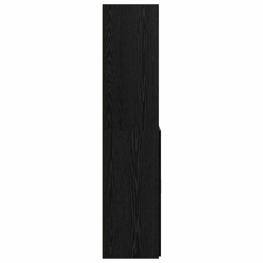 Hoge kast Zwart eiken 70 x 42,5 x 185 cm Bewerkt hout