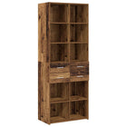 Boekenkast 30x42.4x185.2 cm oud hout