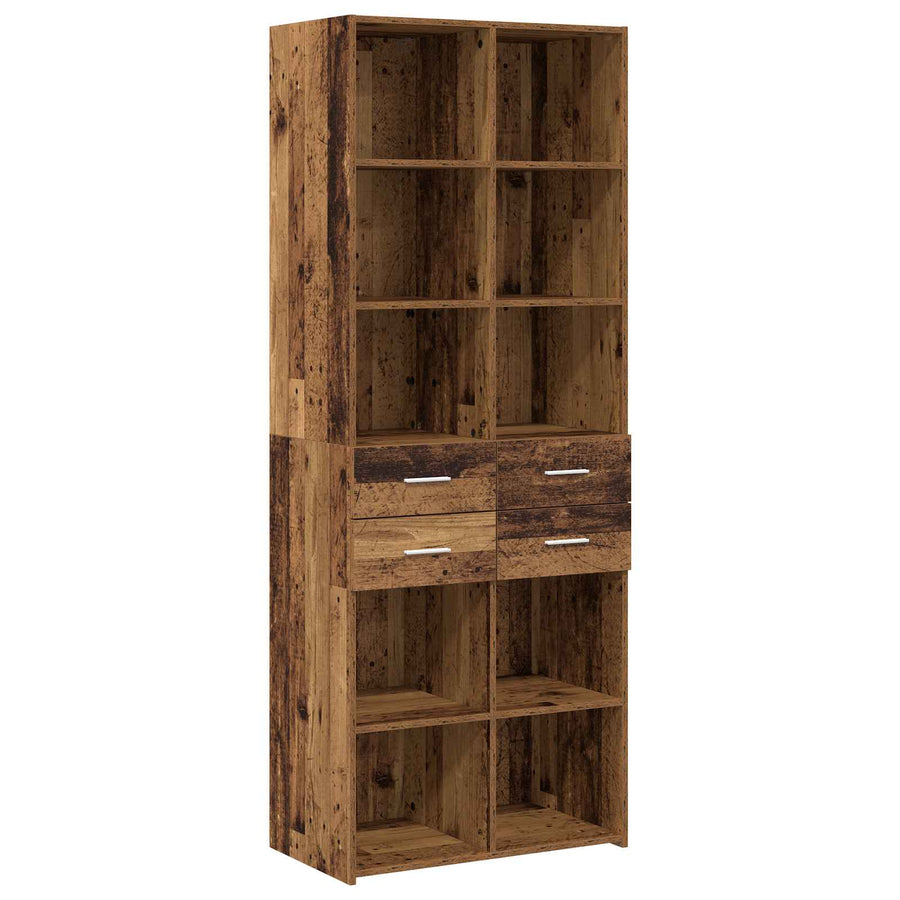 Boekenkast Oud hout 30 x 42.4 x 185.2 cm