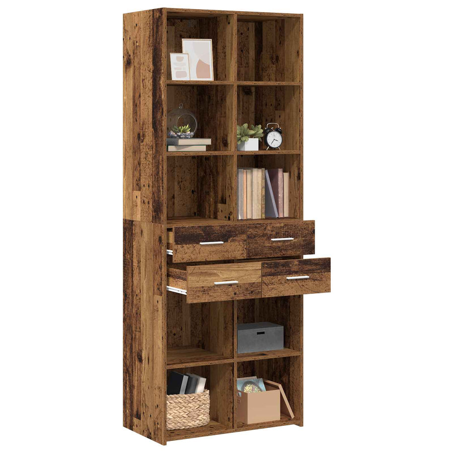 Boekenkast Oud hout 30 x 42.4 x 185.2 cm