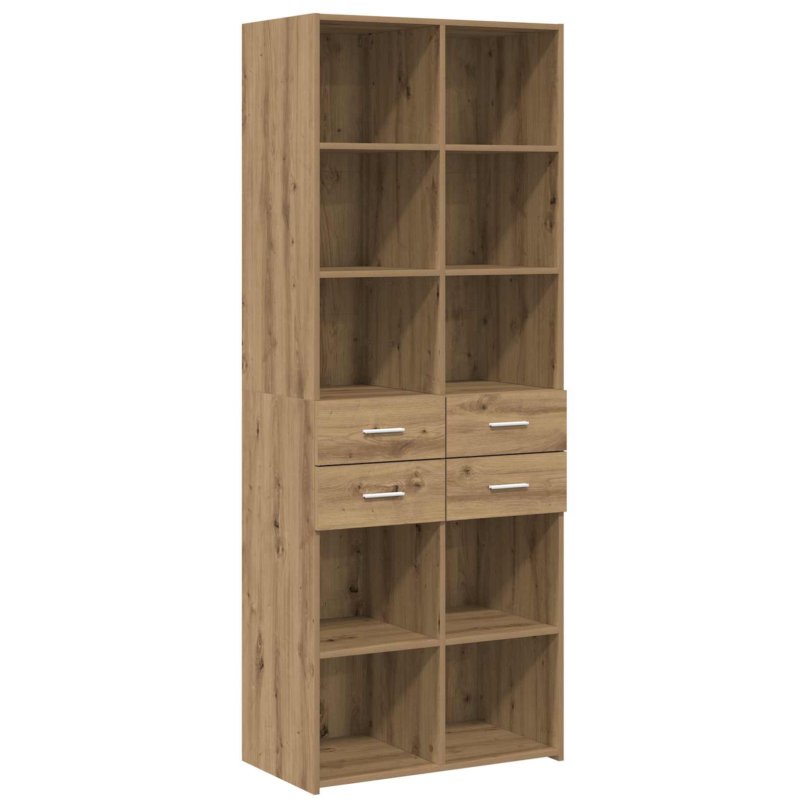 Boekenkast Artisanaal eiken 30 x 42.4 x 185.2 cm