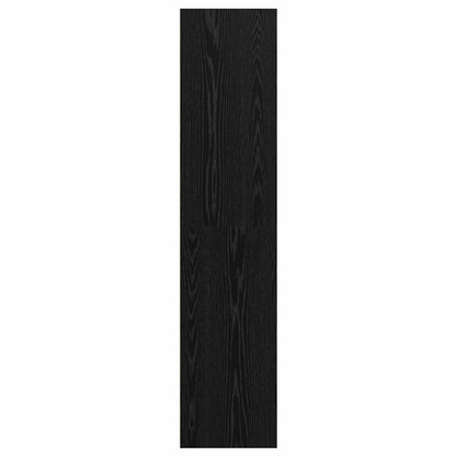 Dressoir Zwart eiken 40 x 41 x 185 cm Bewerkt hout