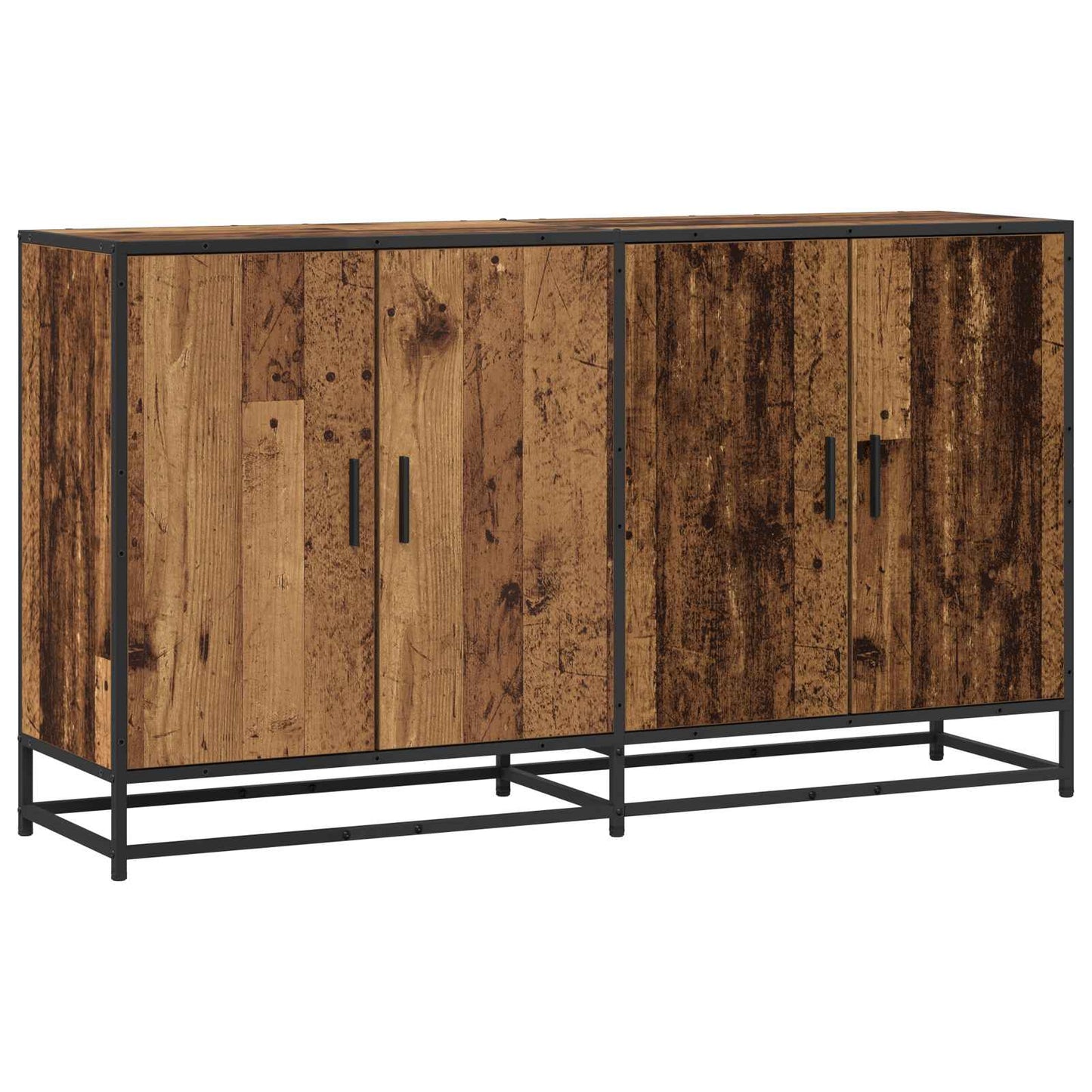 Dressoir Oud hout 134 x 35 x 76 cm Bewerkt hout