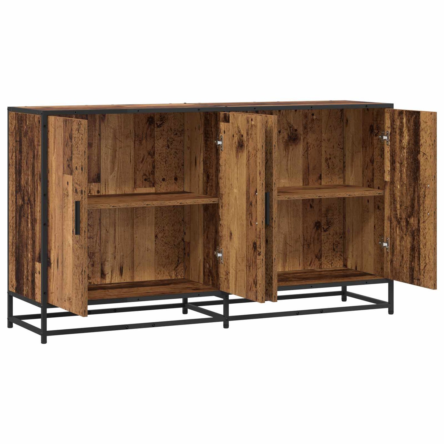 Dressoir Oud hout 134 x 35 x 76 cm Bewerkt hout