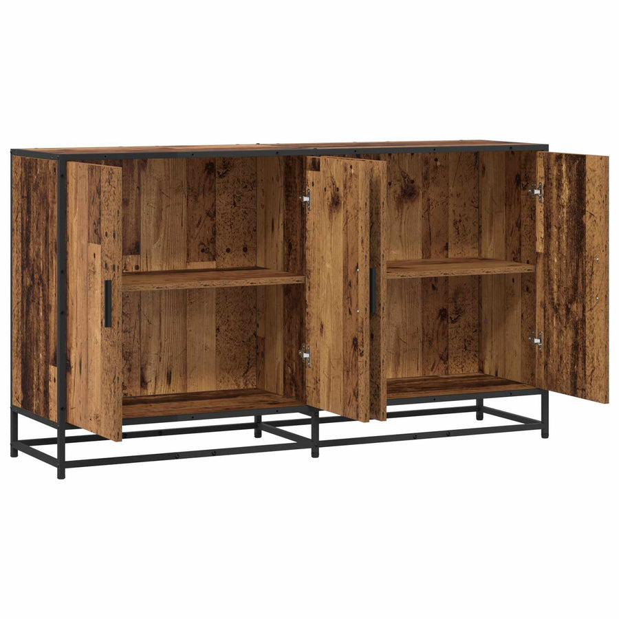 Dressoir Oud hout 134 x 35 x 76 cm Bewerkt hout