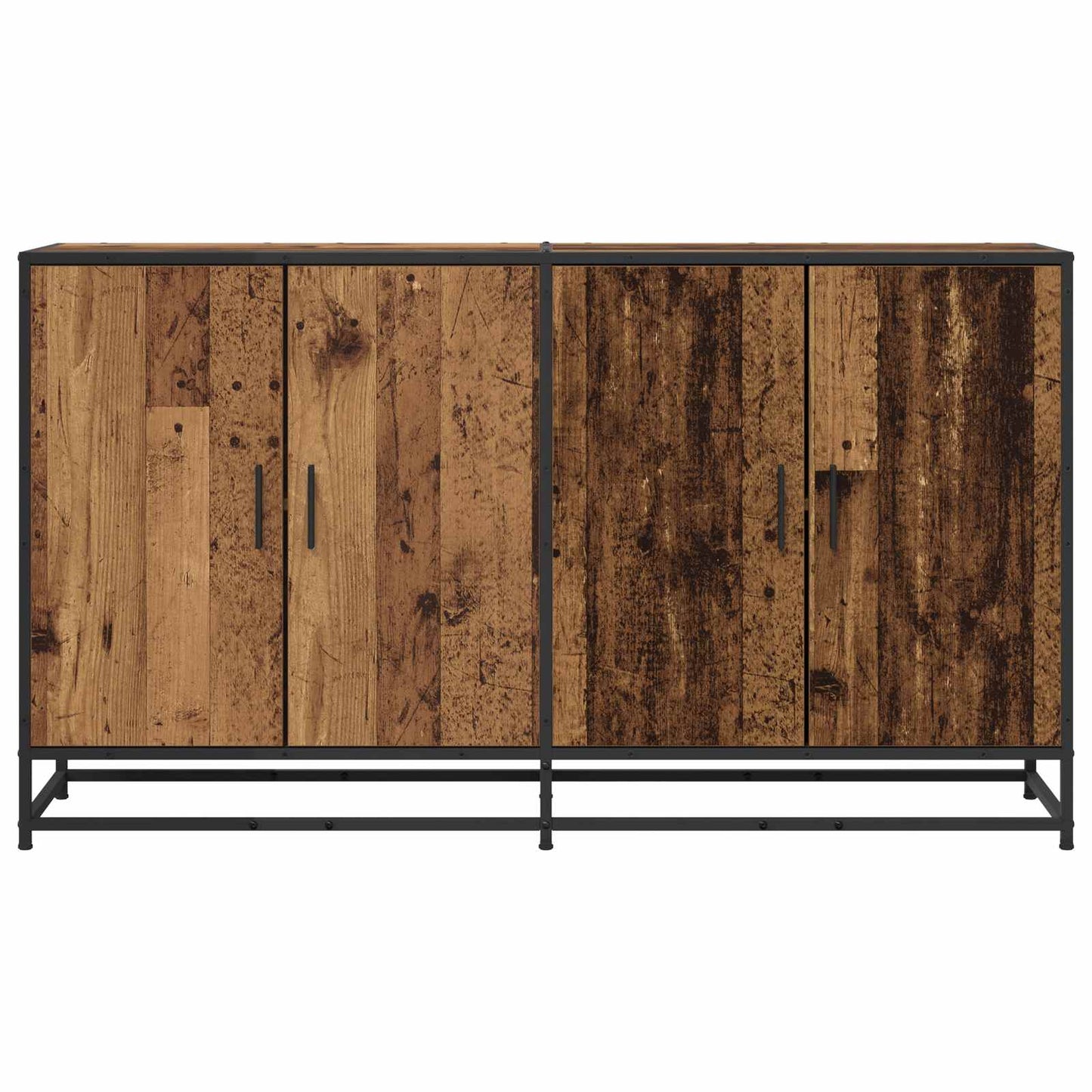 Dressoir Oud hout 134 x 35 x 76 cm Bewerkt hout