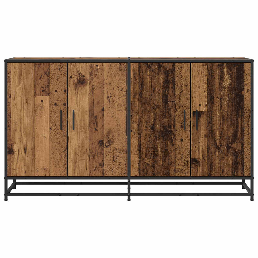 Dressoir Oud hout 134 x 35 x 76 cm Bewerkt hout