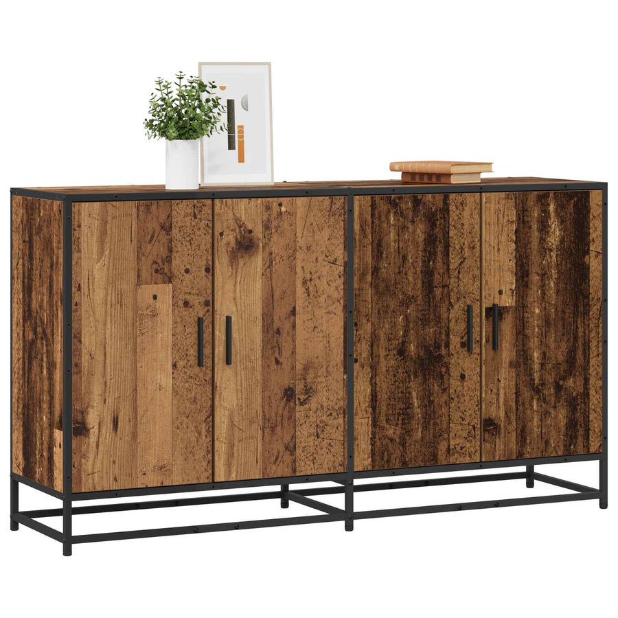 Dressoir Oud hout 134 x 35 x 76 cm Bewerkt hout