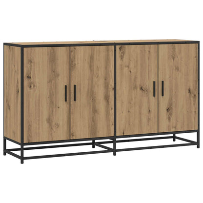 Dressoir Artisanaal eiken 134 x 35 x 76 cm Bewerkt hout