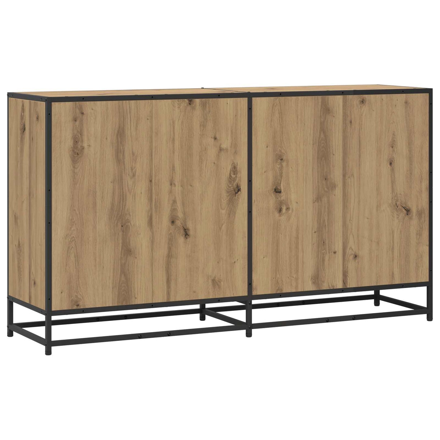 Dressoir Artisanaal eiken 134 x 35 x 76 cm Bewerkt hout