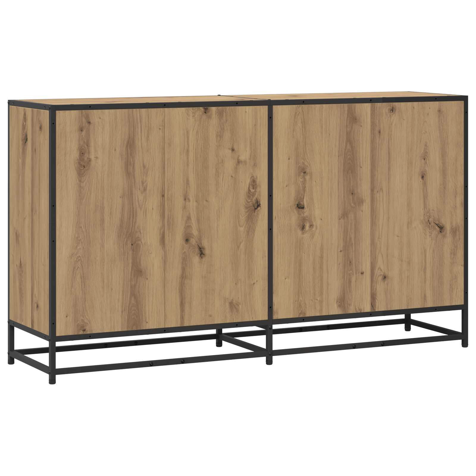 Dressoir Artisanaal eiken 134 x 35 x 76 cm Bewerkt hout