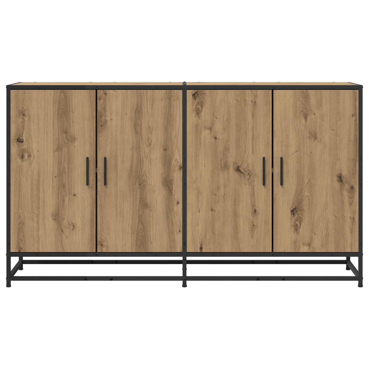Dressoir Artisanaal eiken 134 x 35 x 76 cm Bewerkt hout