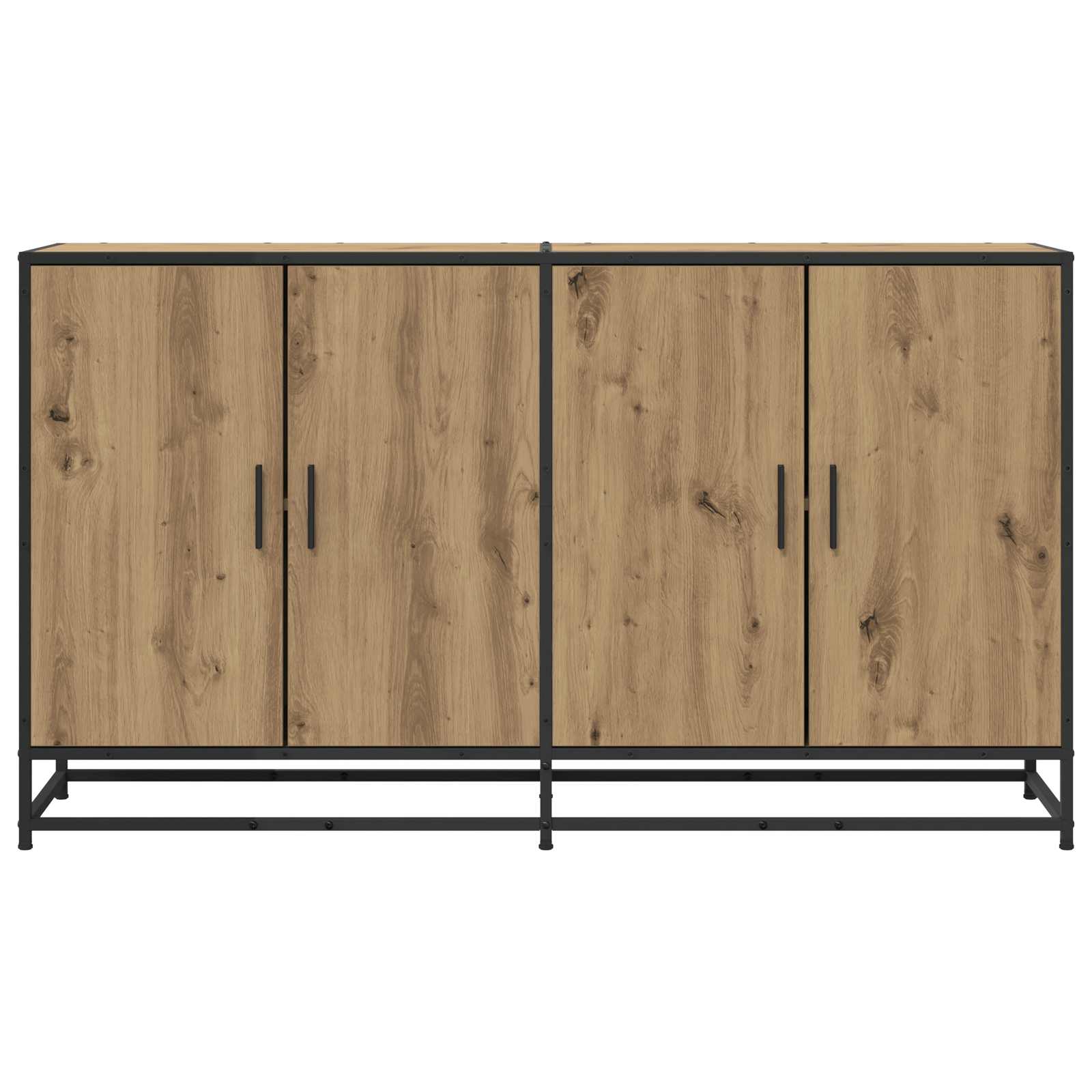 Dressoir Artisanaal eiken 134 x 35 x 76 cm Bewerkt hout