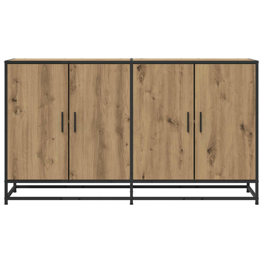 Dressoir Artisanaal eiken 134 x 35 x 76 cm Bewerkt hout