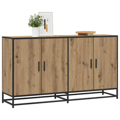 Dressoir Artisanaal eiken 134 x 35 x 76 cm Bewerkt hout