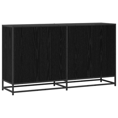 Dressoir Zwart eiken 134 x 35 x 76 cm Bewerkt hout
