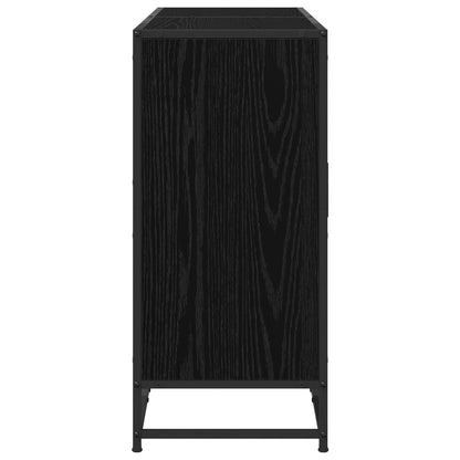 Dressoir Zwart eiken 134 x 35 x 76 cm Bewerkt hout