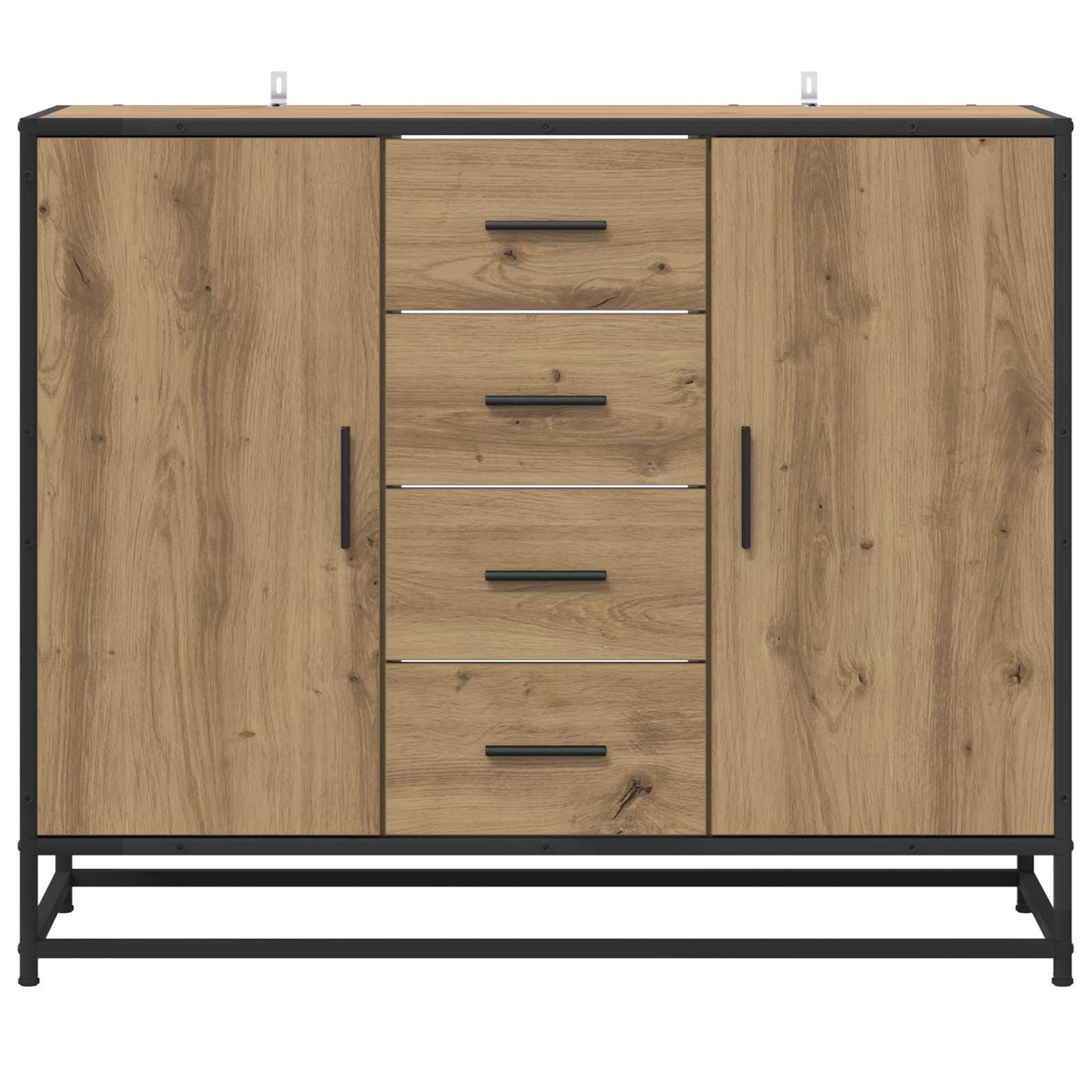 Dressoir Artisanaal eiken 92 x 35 x 76 cm Bewerkt hout