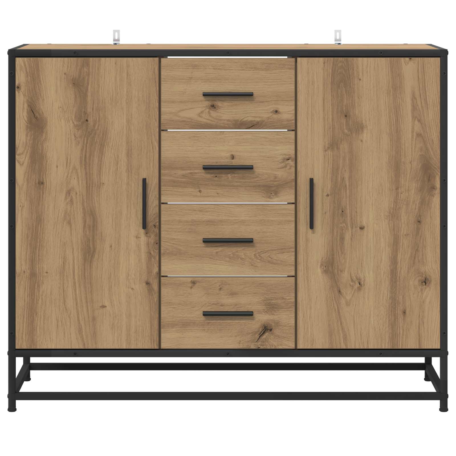 Dressoir Artisanaal eiken 92 x 35 x 76 cm Bewerkt hout