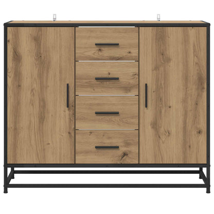 Dressoir Artisanaal eiken 92 x 35 x 76 cm Bewerkt hout