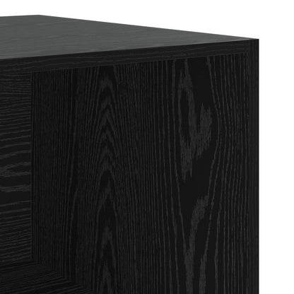 Kledingkast Zwart eiken 100 x 50 x 200 cm Bewerkt hout