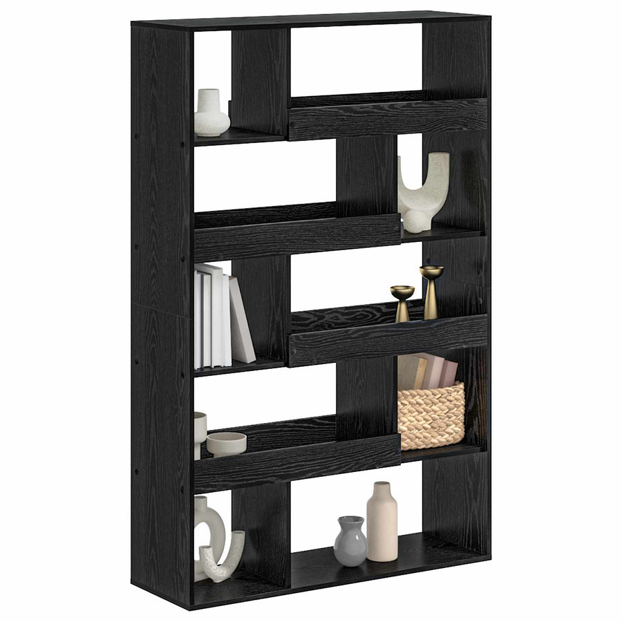 Boekenplank Zwart eiken 100 x 33 x 156,5 cm Bewerkt hout