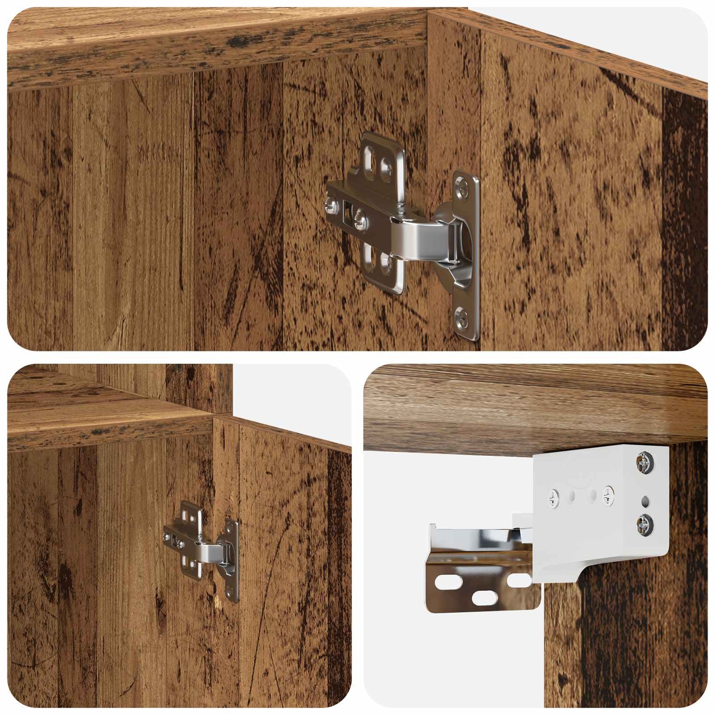 Opbergkast met Planken Oud hout 70 x 42,5 x 225 cm Bewerkt hout