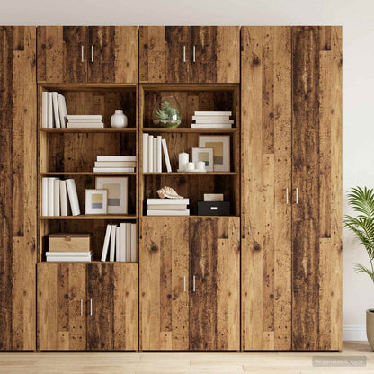 Opbergkast met Planken Oud hout 70 x 42,5 x 225 cm Bewerkt hout
