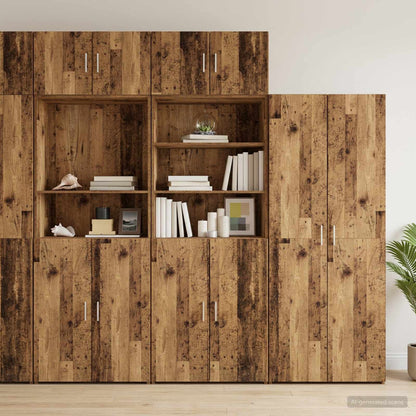 Opbergkast met Planken Oud hout 70 x 42,5 x 225 cm Bewerkt hout