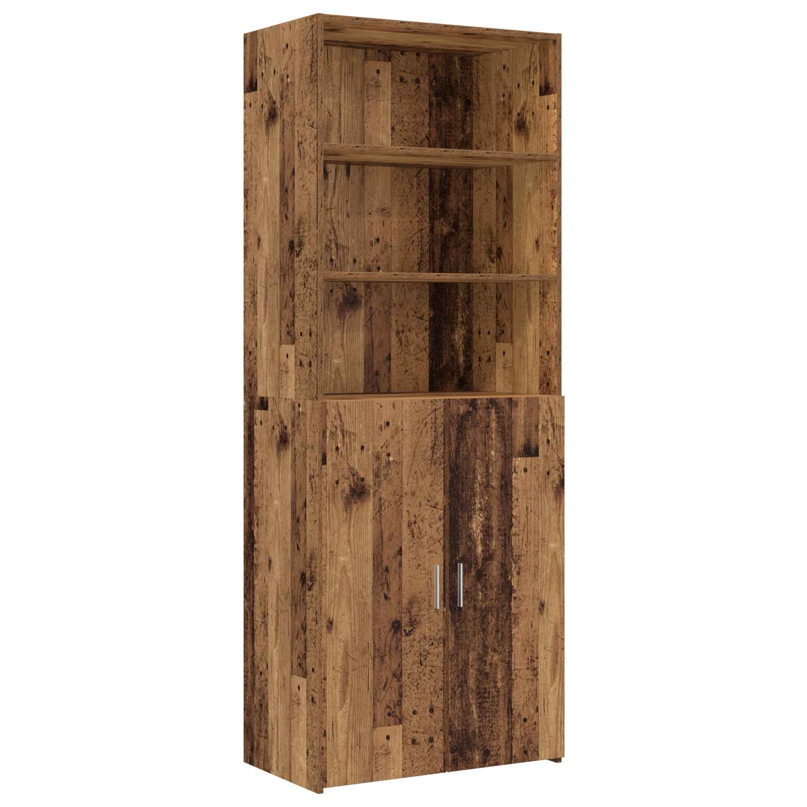 Opbergkast met Planken Oud hout 70 x 42,5 x 225 cm Bewerkt hout