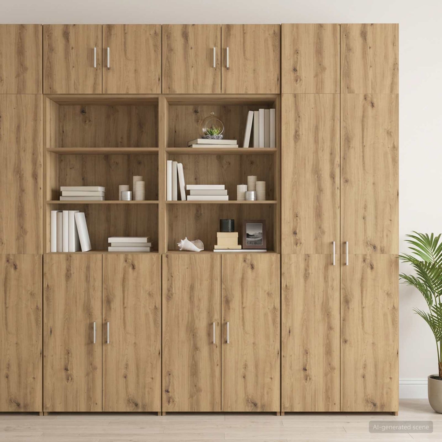 Opbergkast met Planken Artisanaal eiken 70 x 42,5 x 225 cm