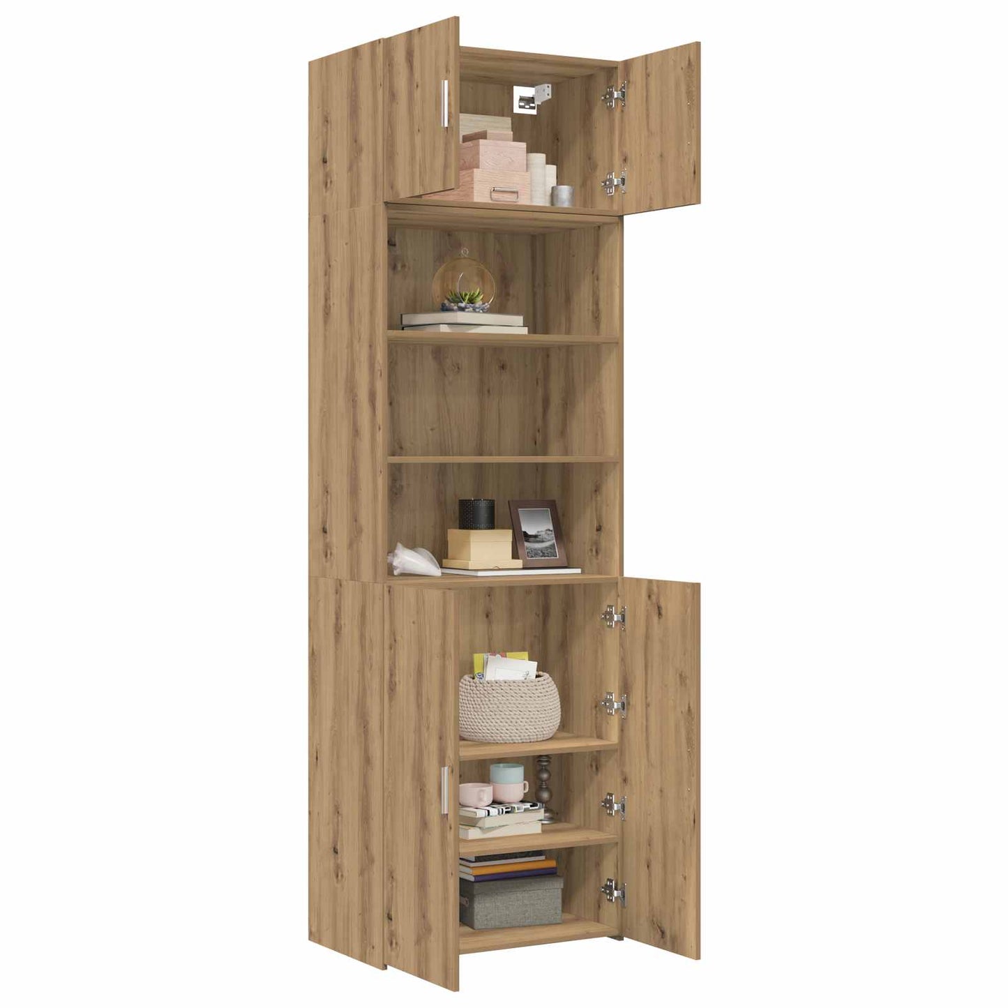 Opbergkast met Planken Artisanaal eiken 70 x 42,5 x 225 cm