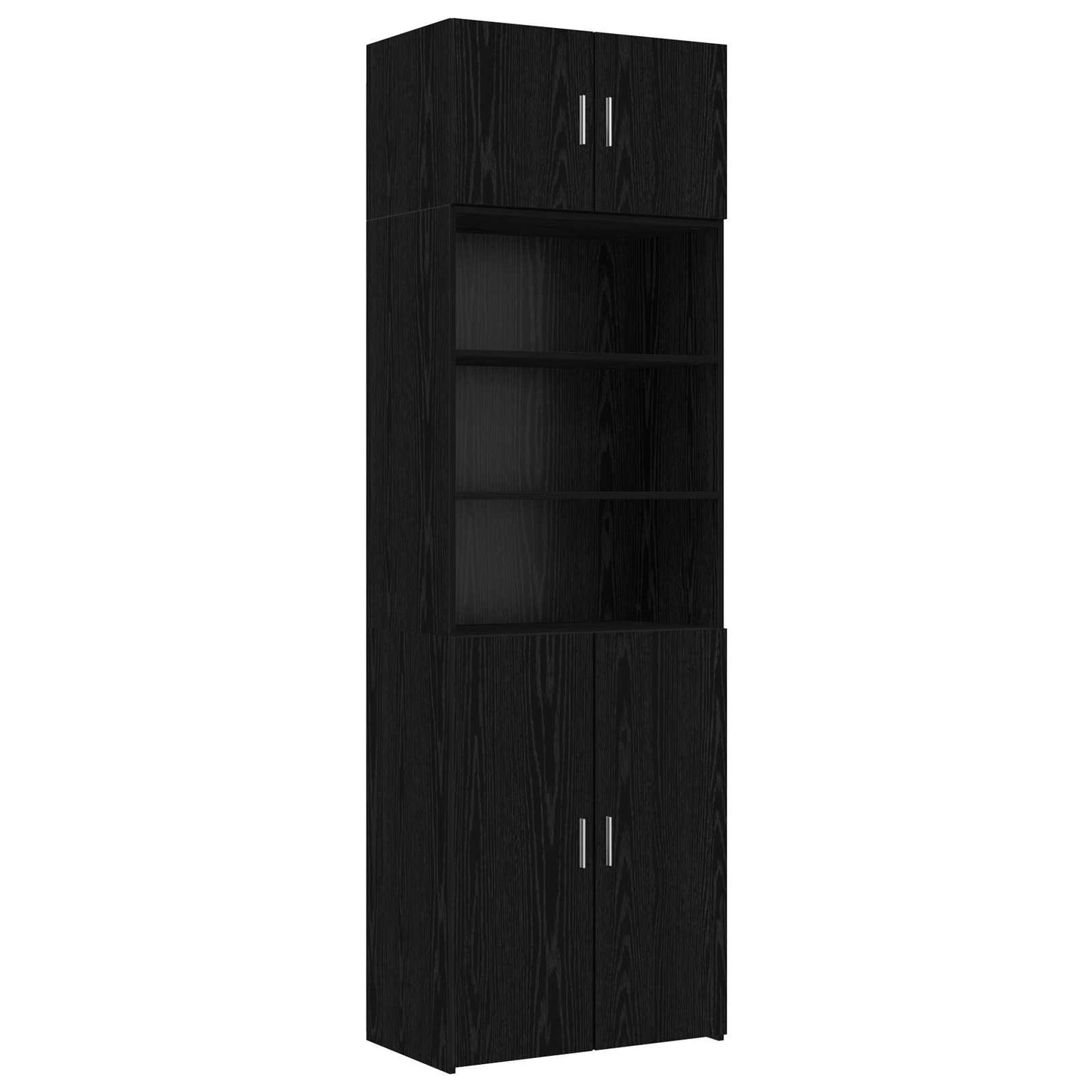 Opbergkast met Planken Zwart eiken 70 x 42,5 x 225 cm