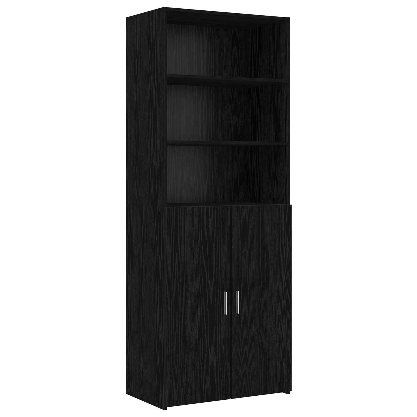 Opbergkast met Planken Zwart eiken 70 x 42,5 x 225 cm