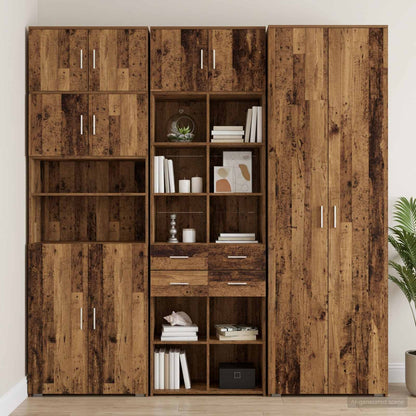 Opbergkast met Planken Oud hout 70 x 42,5 x 225 cm Bewerkt hout