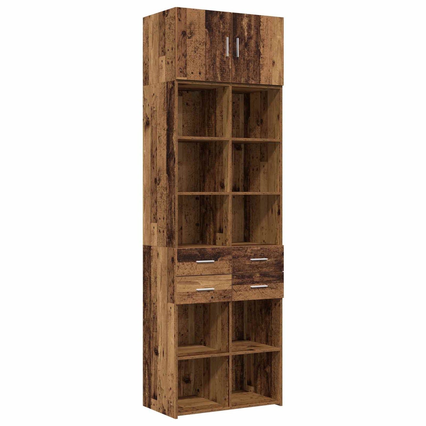 Opbergkast met Planken Oud hout 70 x 42,5 x 225 cm Bewerkt hout