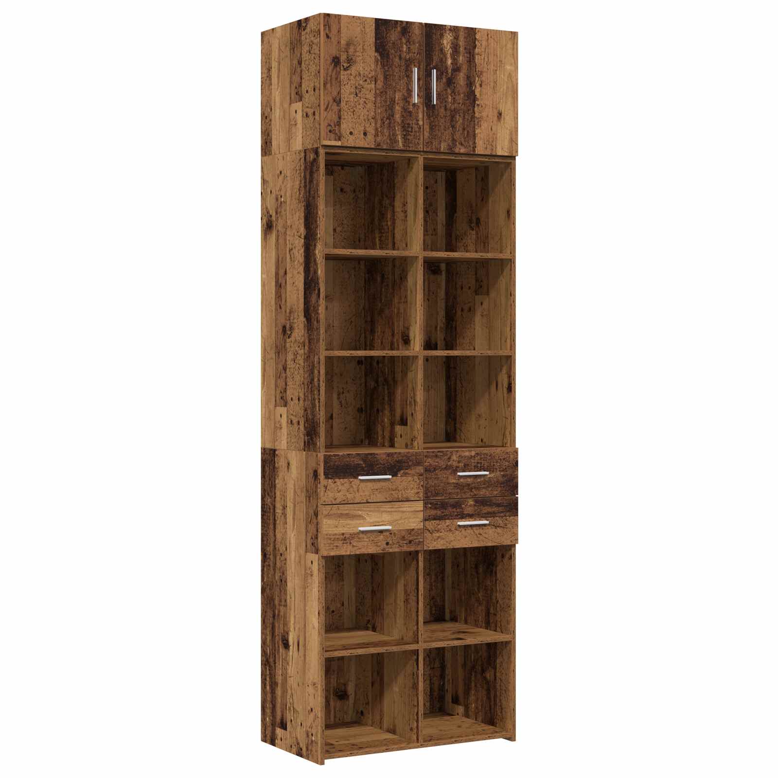 Opbergkast met Planken Oud hout 70 x 42,5 x 225 cm Bewerkt hout