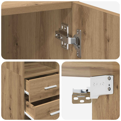 Opbergkast met Planken Artisanaal eiken 70 x 42,5 x 225 cm