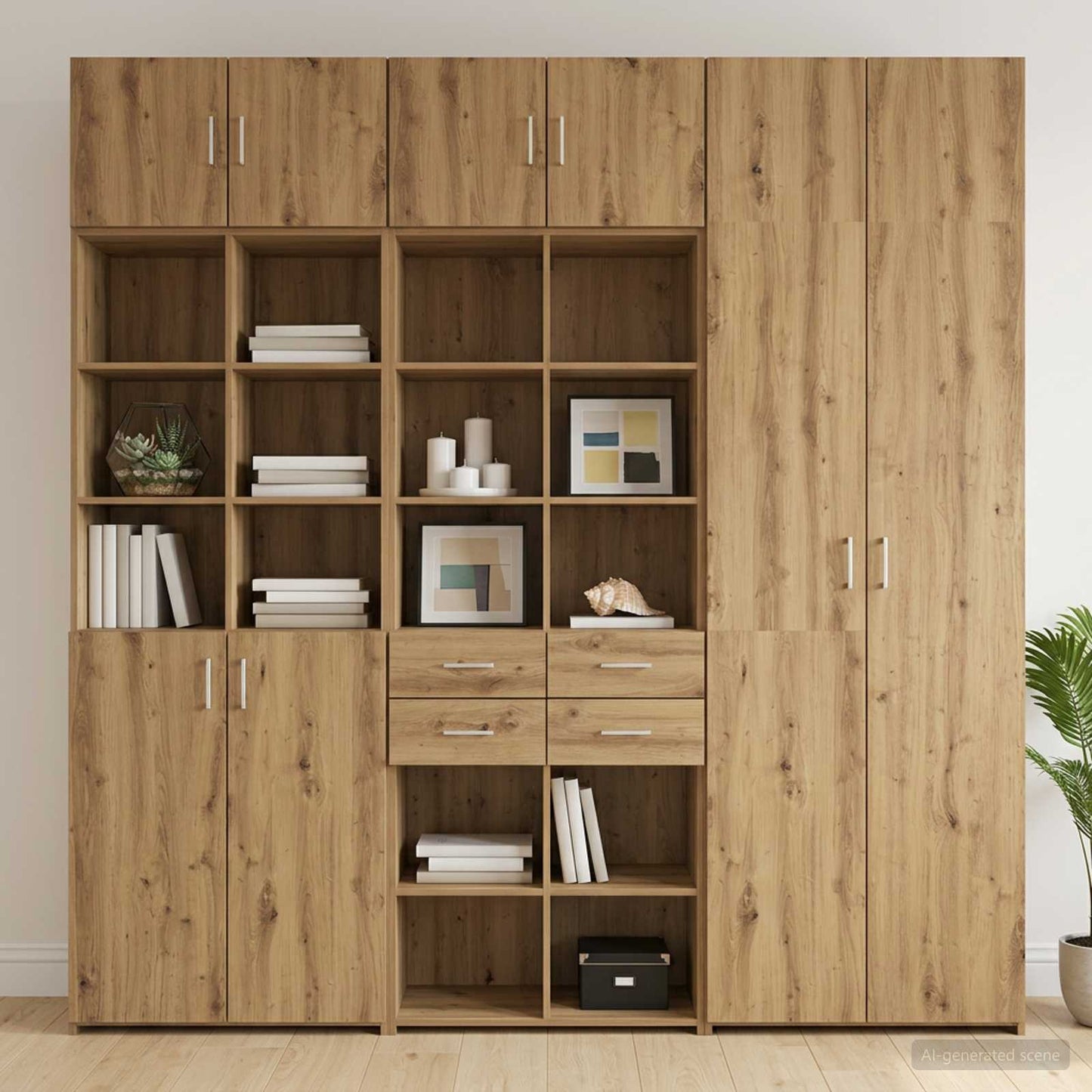 Opbergkast met Planken Artisanaal eiken 70 x 42,5 x 225 cm
