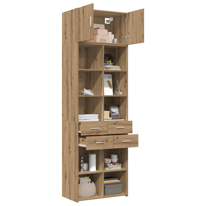 Opbergkast met Planken Artisanaal eiken 70 x 42,5 x 225 cm