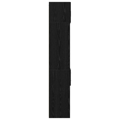 Opbergkast met Planken Zwart eiken 70 x 42,5 x 225 cm