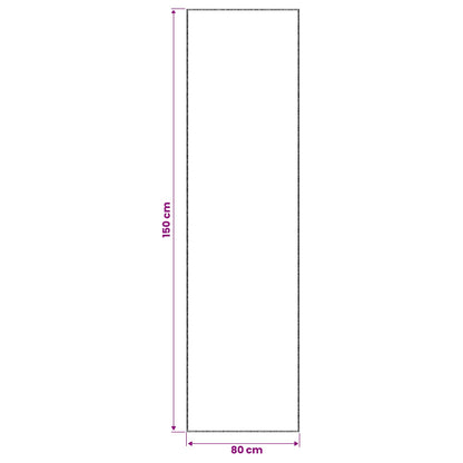 Vloerkleed Crèmekleurig 80 x 150 cm 100% Polyester 3 mm Wasbaar