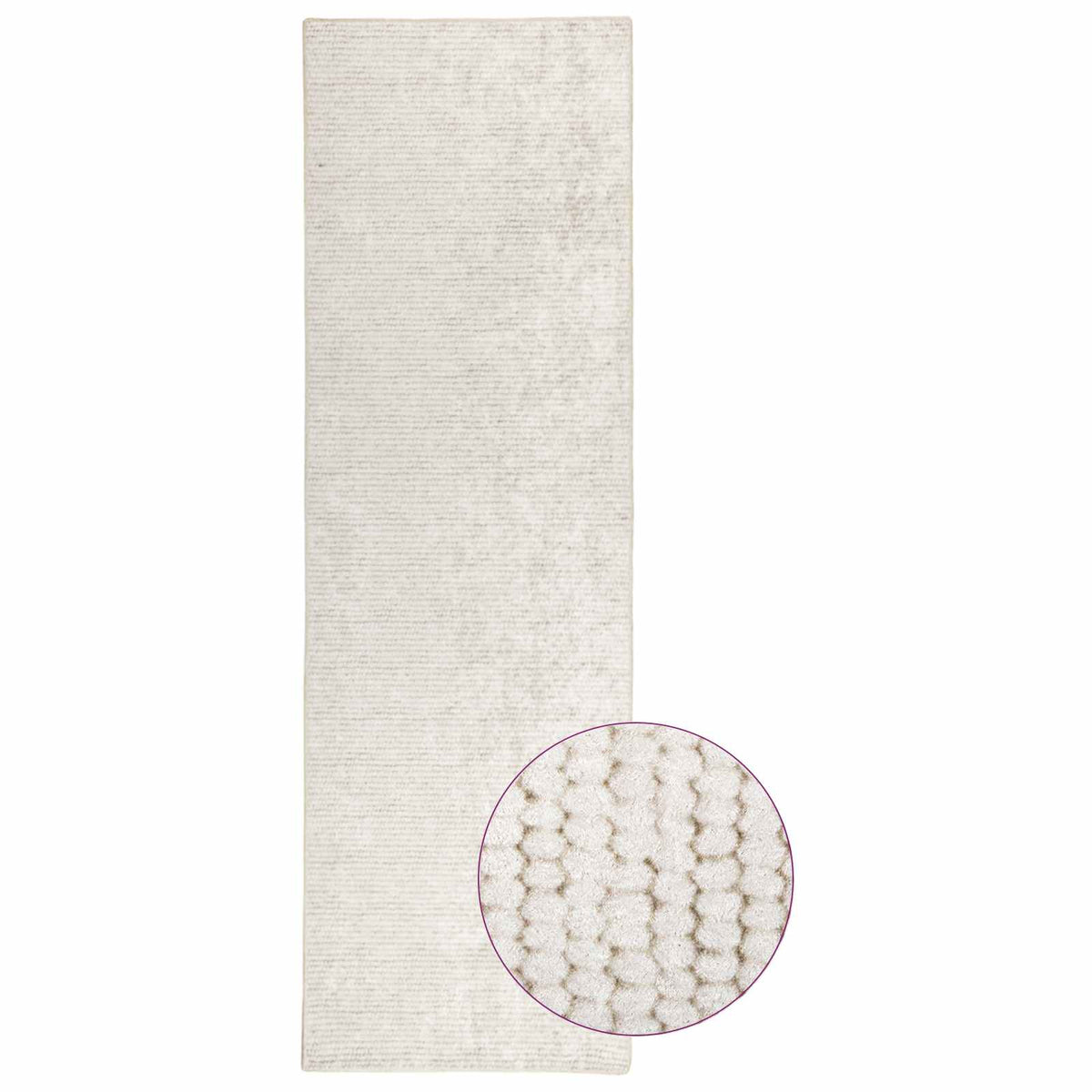Vloerkleed Crèmekleurig 80 x 150 cm 100% Polyester 3 mm Wasbaar