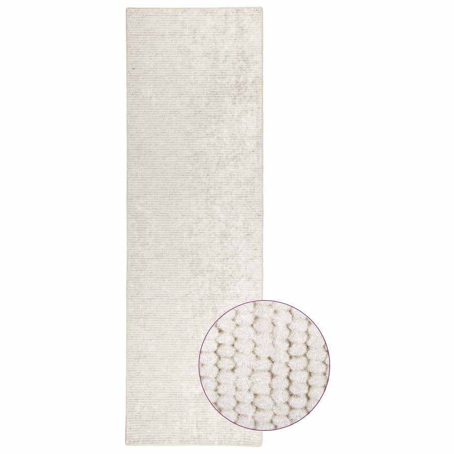 Vloerkleed Crèmekleurig 80 x 150 cm 100% Polyester 3 mm Wasbaar